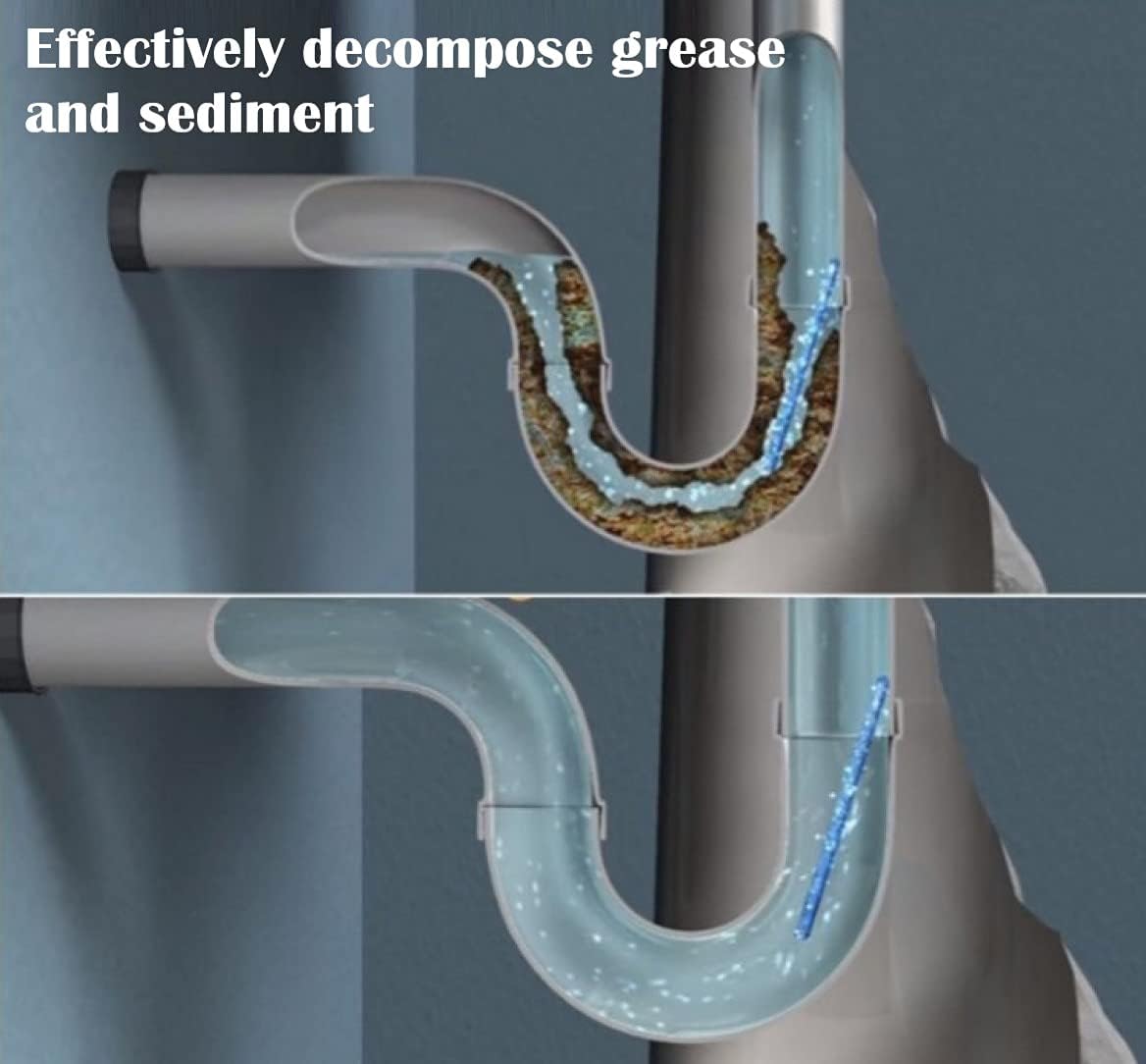 Destapador y limpiador para desagües, fregaderos y desagües del baño y la cocina